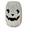 14" White Ceramic Halloween Pumpkin – Cute Jack-o'-Lantern Decor for Fall & Halloween